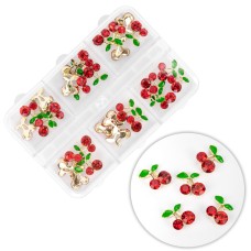 Nail Art Decorations Box with Cherry rhinestones Декорация за нокти 30 броя Nail Art Decorations Box with Cherry rhinestones Декорация за нокти 30 броя